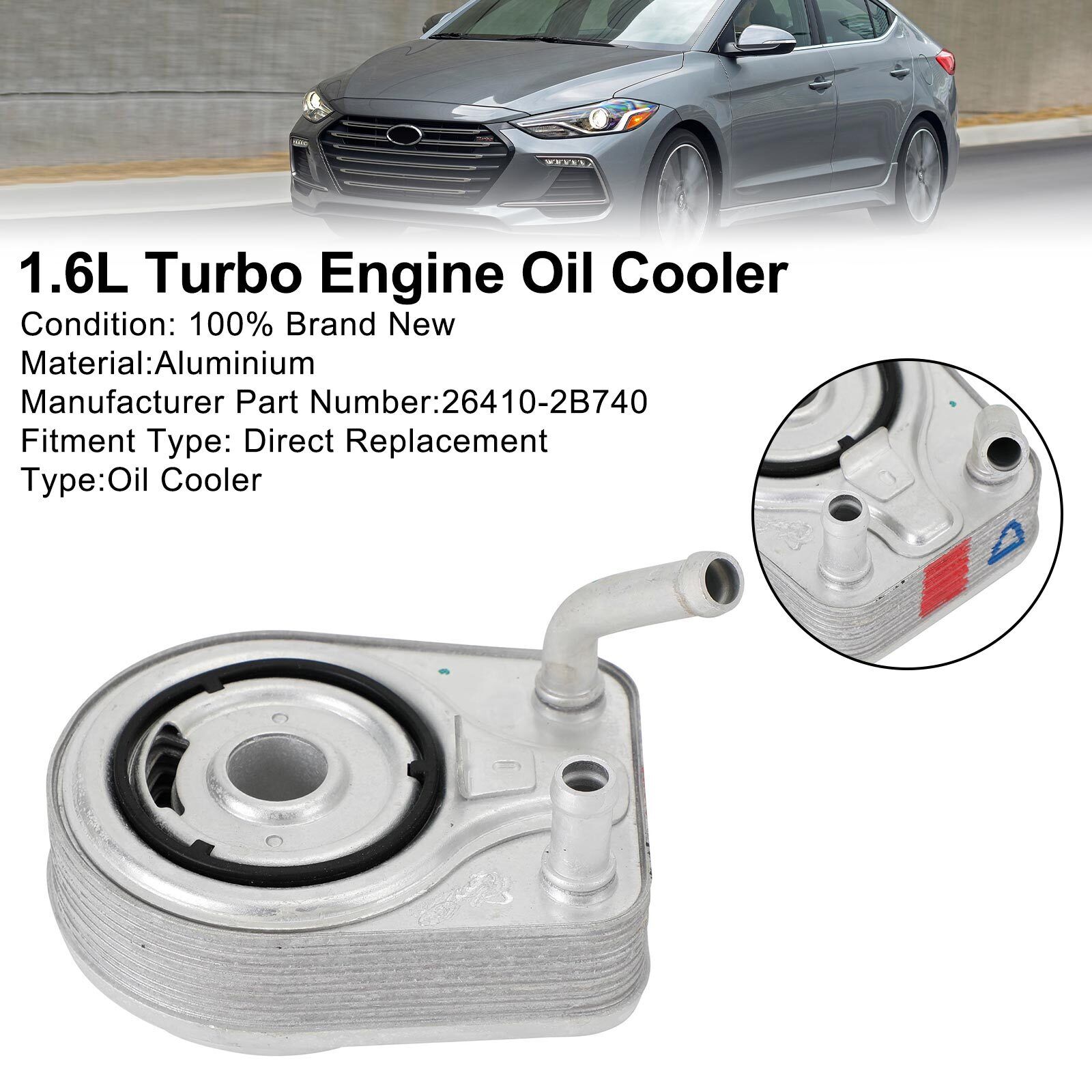 Engine Oil Cooler 26410-2B740 For Elantra Kona Sonata Tucson Engine Oil Cooler 26410-2B740 For Elantra Kona Sonata Tucson
