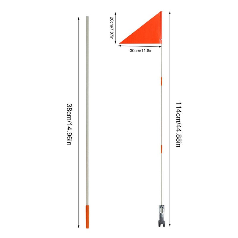 Kayak Flag Water Resistant Cycling Flag with Solid Pole Bicycle