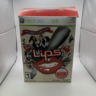 Lips: Number One Hits Microphone Bundle Xbox 360 **SEE DESC**