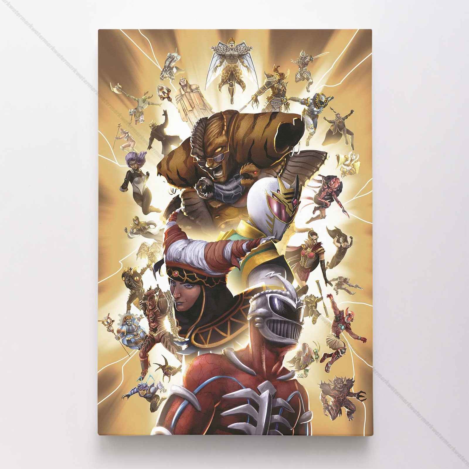 Power Rangers Poster Canvas Mighty Morphin Villians Comic Wall Art Print #2488