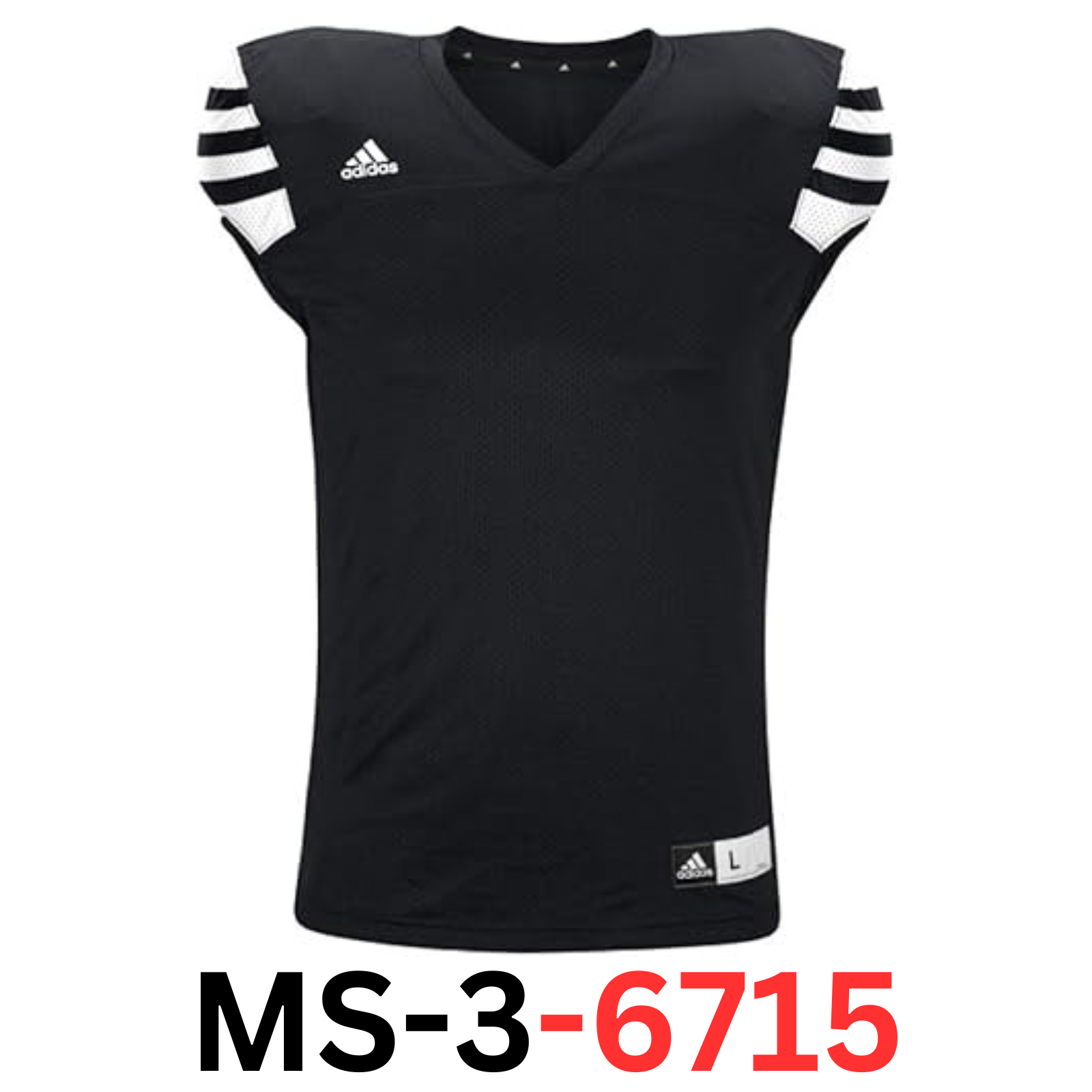 Adidas Men Climalite Audible Football Jersey - Medium / Black / White