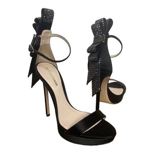 Nicholas Kirkwood Black w/ Gem Origami Bow Vibram High Heel