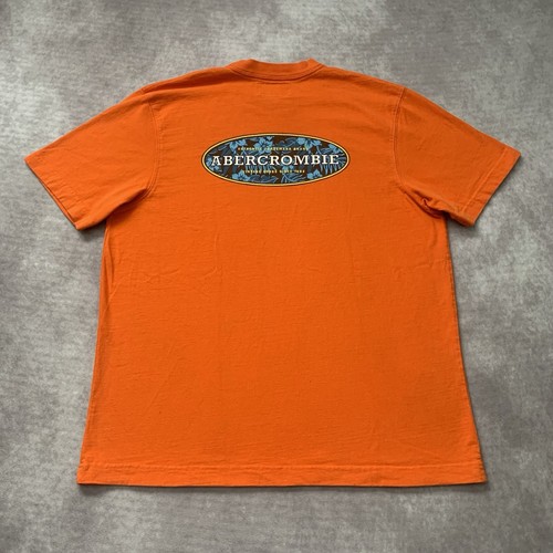 VINTAGE 2001 Abercrombie & Fitch Yellow Down-N-Dirty Graphic
