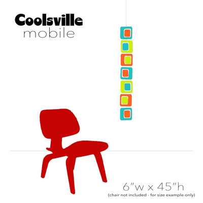Fabulous Palm Springs Coolsville Vertical Hanging Art Mobile Mid Century Modern