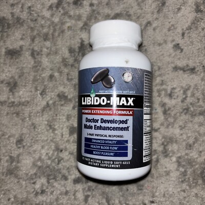 Libido-Max Power Extending Formula 75 Fast-Acting Liquid-SoftGel EXP 1/26 *NEW