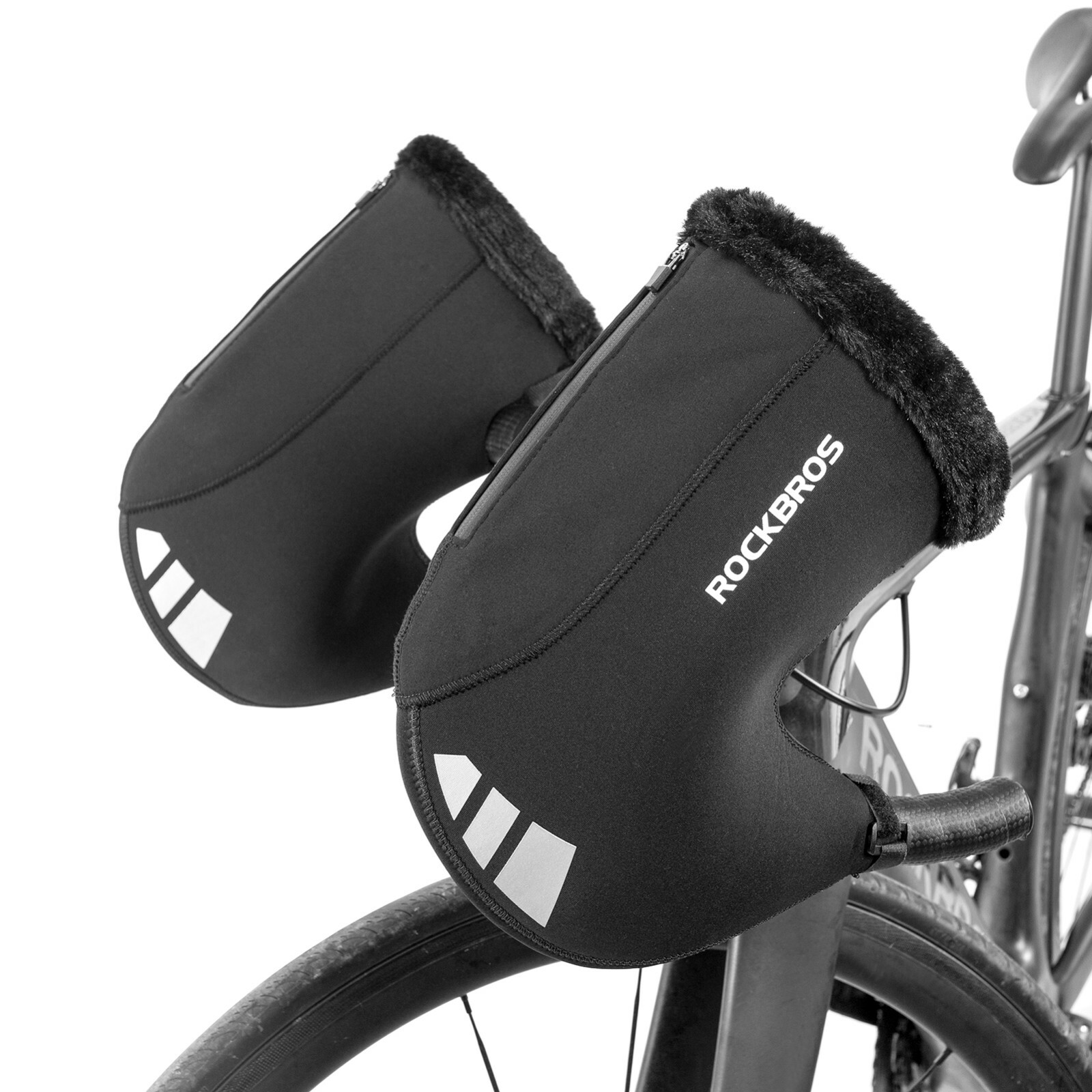 ROCKBROS Winter Bicycle Handlebar Gloves Road Bike Cycling Warm Bar Mittens NEW