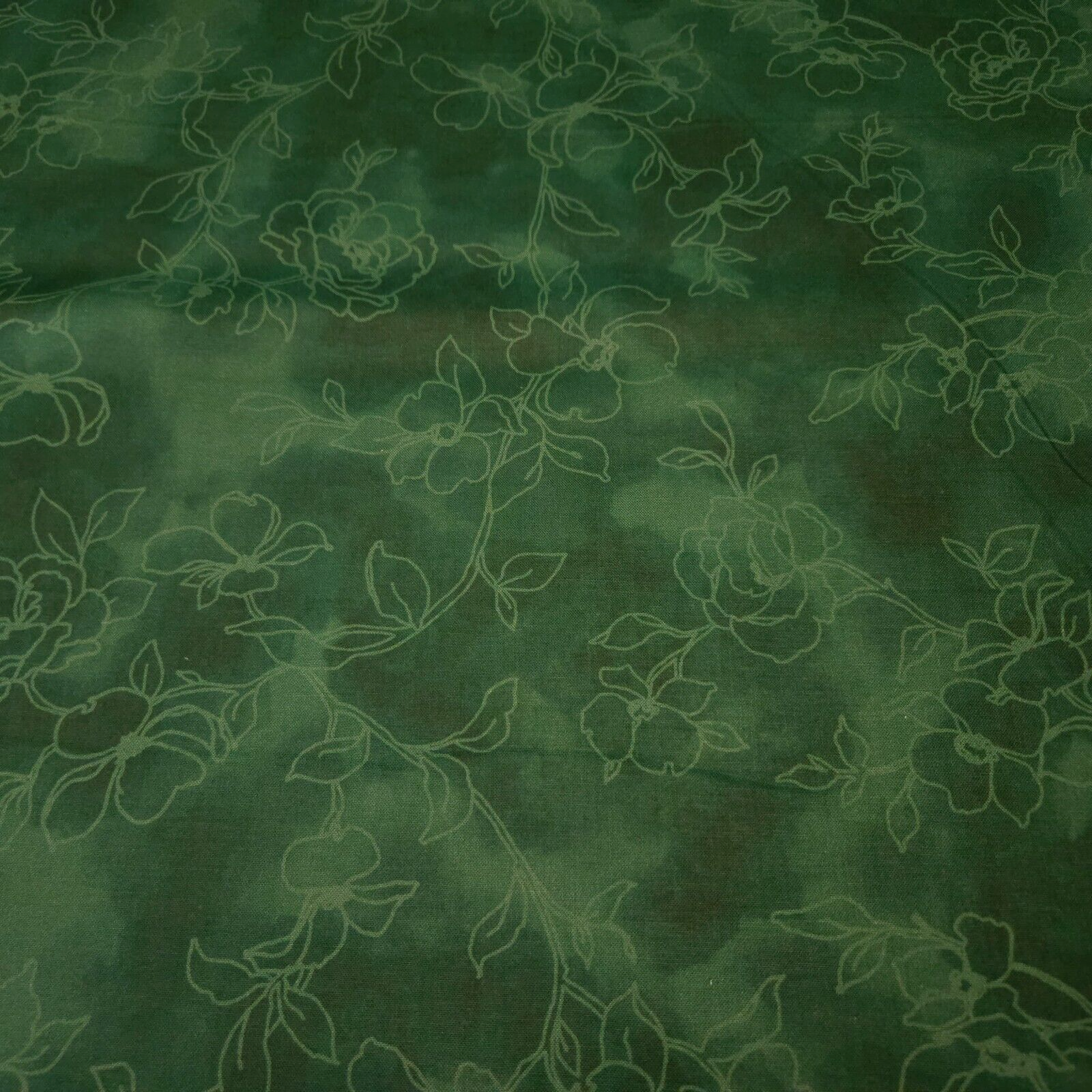 Chickadee Songs BTY P&B Textiles Tonal Dark Green Floral Blender
