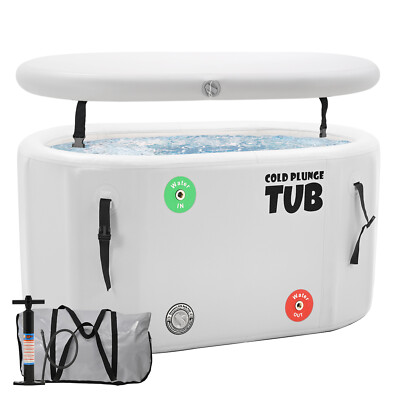 NAIZEA Portable Inflatable Ice Bath Tub, Water Chiller Compatible 185Gal/211Gal