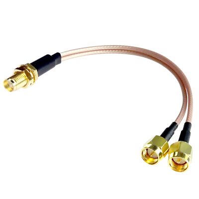 Antenna Splitter Cable SMA Female to Dual SMA Male Wire 15cm/6'' Low Loss RG31...