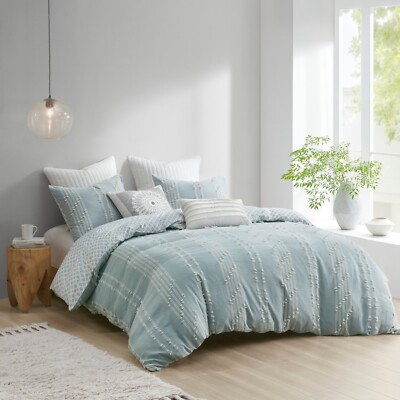INK+IVY Kara 3 Piece Cotton Jacquard Duvet Cover Set