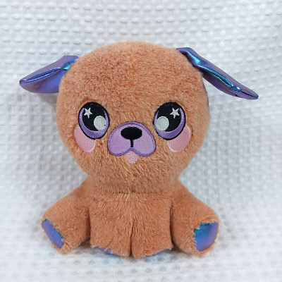 Squeezamals Pink Purple Plush Dog Squeeze Stuffed Animal Stress Pet Puppy