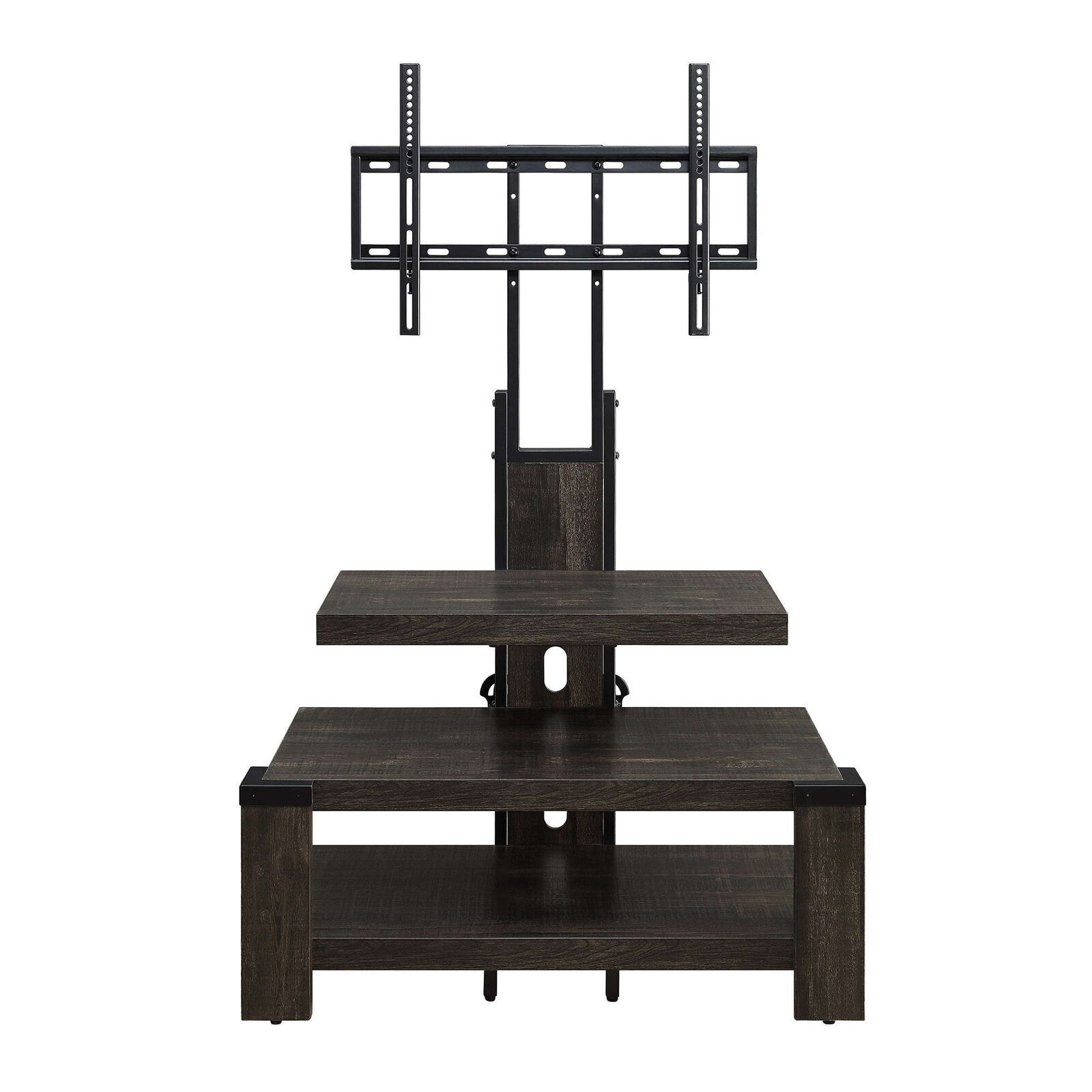 3-Shelf Television Stand W/ Floater Mount Mix TV 55 in Living Room Game Room New