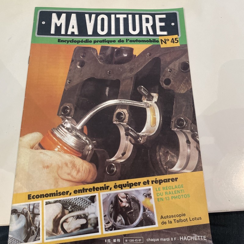 Revue Vintage 1981 EncyclopÃ©Die Ma Voiture NÂ° 45 Talbot Lotus