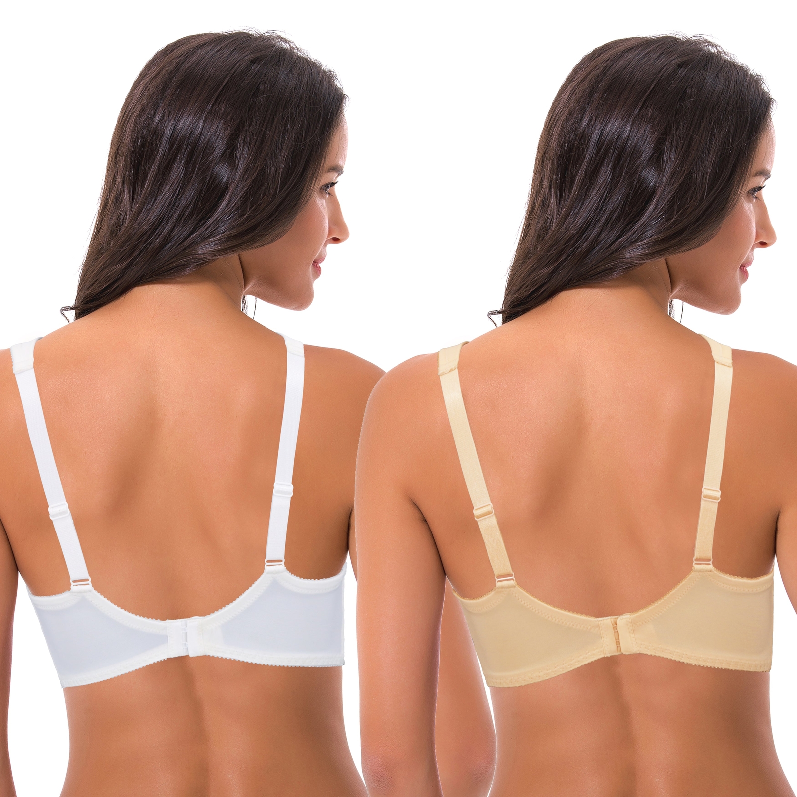 Women's Lightly Padded Underwire Lace Bra with Padded Shoulder - Picture 2 of 7