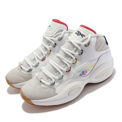 Мужские баскетбольные кроссовки Reebok Question Mid Allen Iverson White Grey Gum GY2641