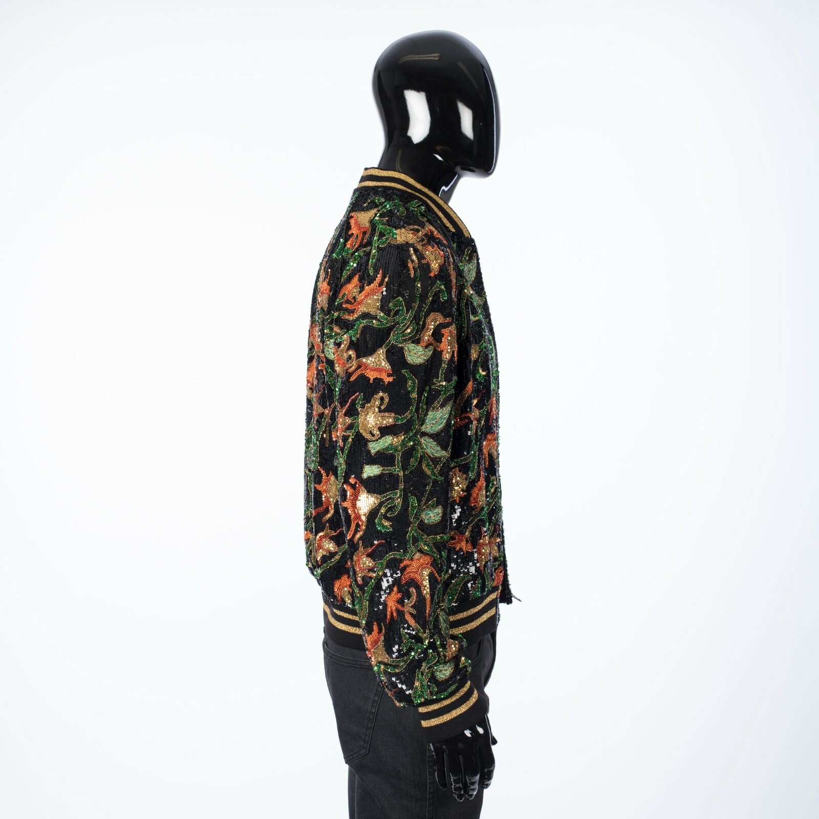 Pre-owned Celine 20900$ Sequins Embroidered Teddy Jacket In Multicolor