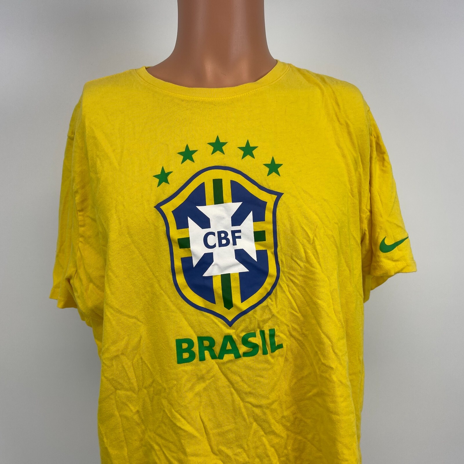 00's NIKE Brazil Team Game Shirt W杯 ロナウド Nike Brazil Re-Issue 1998 SS Shirt with Ronaldo 9 - Varsity