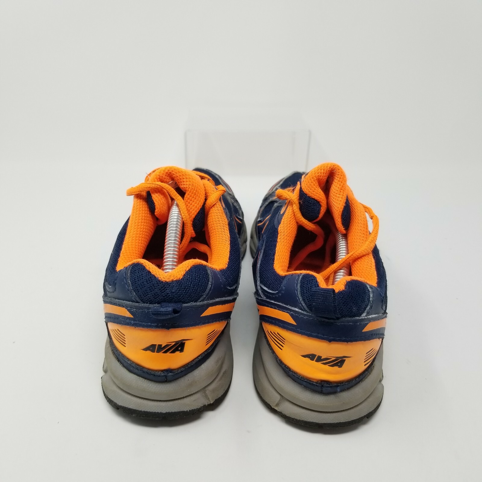 navy orange sneakers