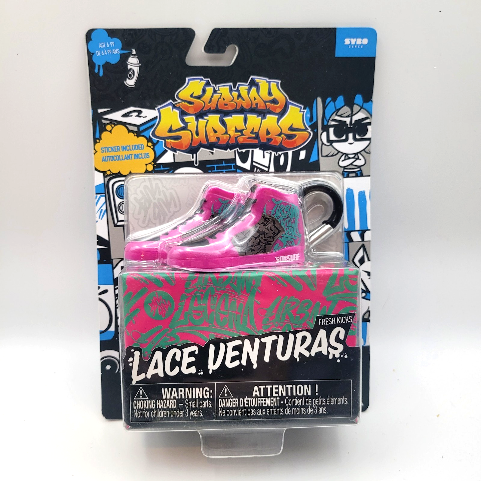 Subway Surfers Lace Venturas Fresh Kicks Collectible Toy Skate Shoes Keychain