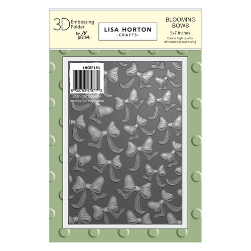Lisa Horton Crafts Embossing Folder 5"X7"-Blooming Bows