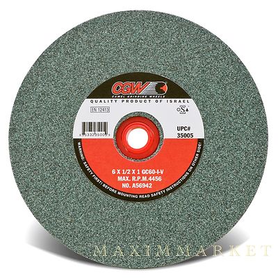 CGW 6quotX12quotX1quot Green Silicon Carbide Straight Grinding Wheel Grit60 80 or 100