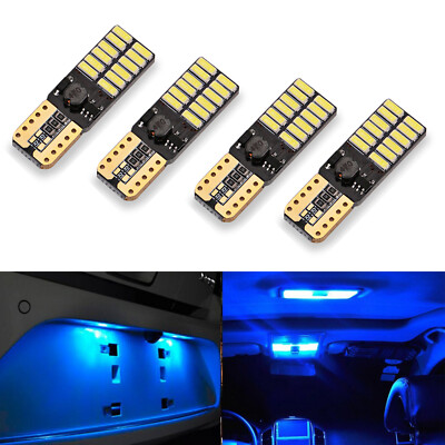 4x T10 194 W5W Dark Blue LED Bulb 4014 Super Bright Side Marker Light for Lexus