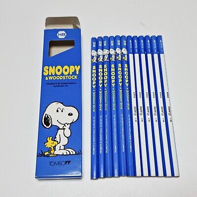 Vintage Tombow Peanuts Snoopy HB Pencils, 1 Dozen - Made in Japan, JIS Mark