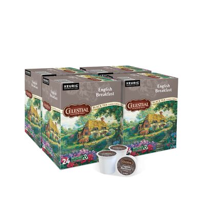 Celestial Seasonings English Breakfast Black Tea, Single-Serve Keurig K-Cup P...
