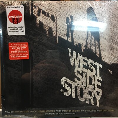 West Side Story Soundtrack (Record, Red, 2022) Sealed, Shelf wear *