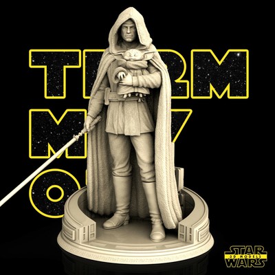 3D printed Luke Skywalker + worldwide Free Shipping.
