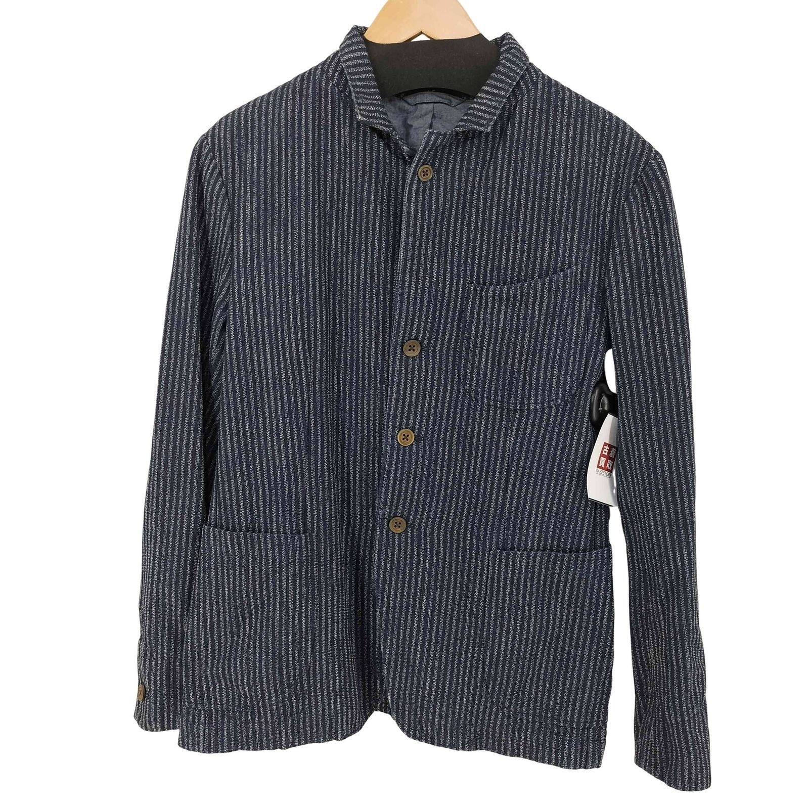 45rpm Indigo Hickory Stripe Denim Jacket Japan Made Size 3