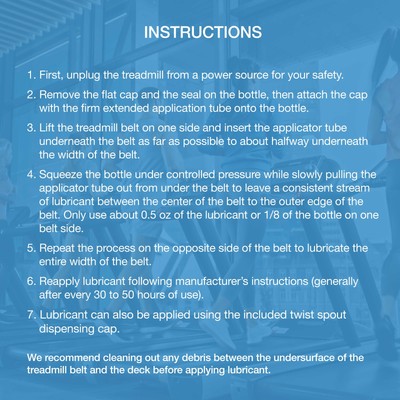 4oz Action Fitness 100% Silicone Treadmill Belt Lubricant, Lube Application Tube