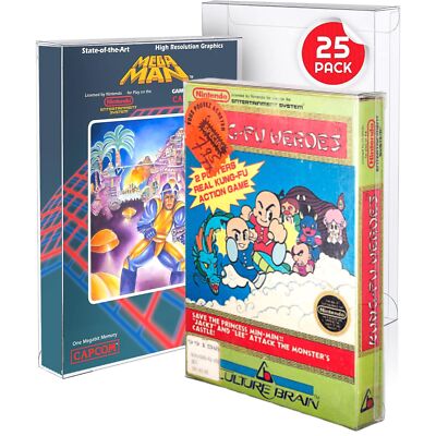 NES Box Protector Storage Case Compatible for Nintendo NES Game Box 25-Pack