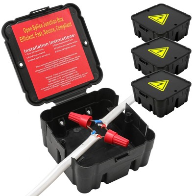 Open Splice Junction Box (3 Pack), -Piece Junction Box Splice Box. Repair Ope...