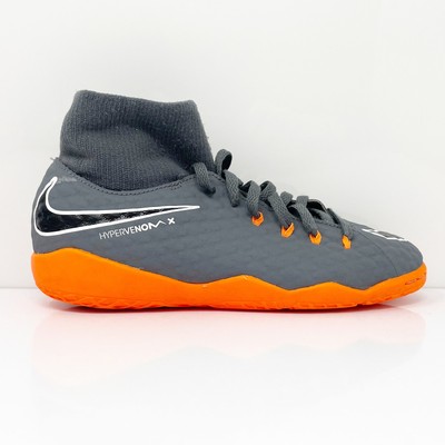 Nike Boys Hypervenom PhantomX 3 AH7291-081 Серые футбольные бутсы Размер 2,5 года