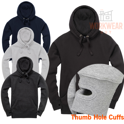 Mens pullover hoodie hotsell with thumb holes