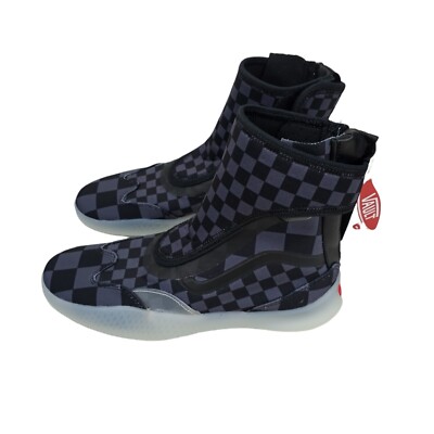 New Vans Vault Boot Skoot Lx Checkered Grey Black Shoes Mens Size 8.5