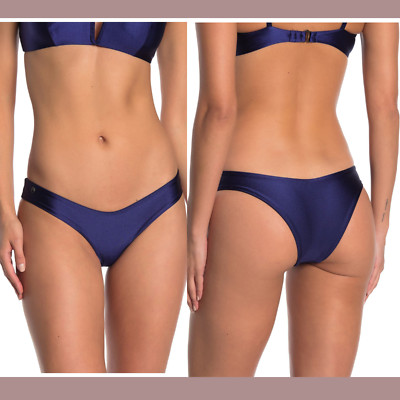 NWT Maaji [ Small ] Blue Depth Cascade Reversible Bikini Bottoms in Navy #5014