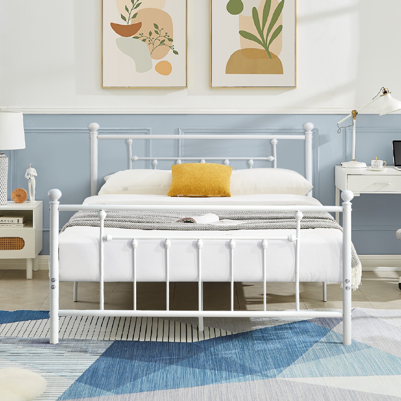 Bedroom Metal Platform With Headboard Footboard