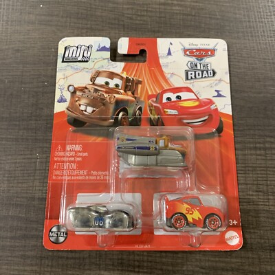 Disney Pixar Cars Mini Racers 3 pack Super Speed Mater Datz Jammin McQueen