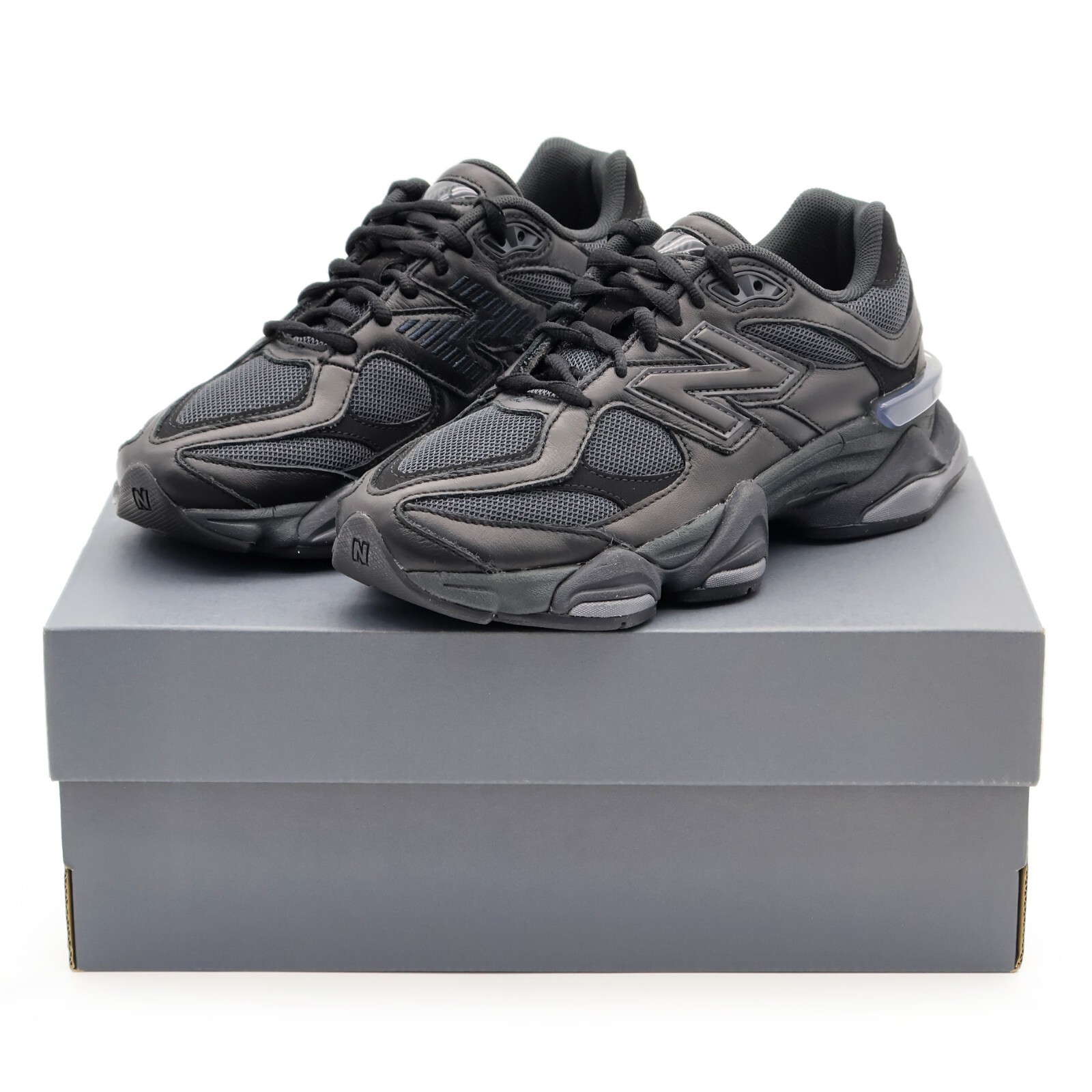 U9060NRI New Balance 9060 Triple Black Leather (Men's) | eBay U9060NRI New Balance 9060 Triple Black Leather (Men's) | eBay