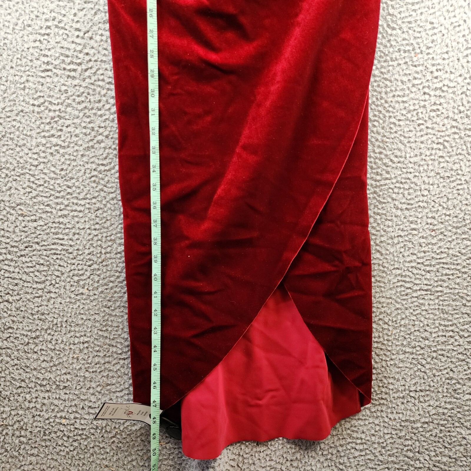 Chiara Boni La Petite Robe Agapios Velvet One Shoulder Dress Women's 8 Garnet - Picture 8 of 16
