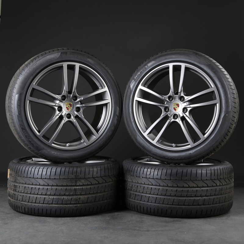 PORSCHE 9.5-20 ET50 5-130 BP 新品4本 21 Inch Summer Wheels Porsche Cayenne E3 9Y Turbo Design