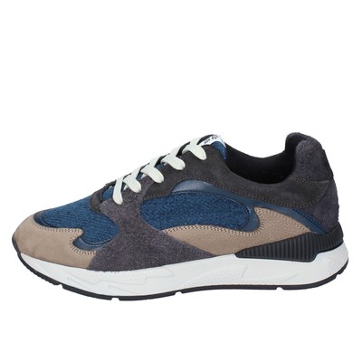 ATLANTIC STARS HERREN SCHUHE ATLANTIC STARS 43 EU SNEAKERS GRAU WILDLEDER BLAU TEXTIL BJ493-43