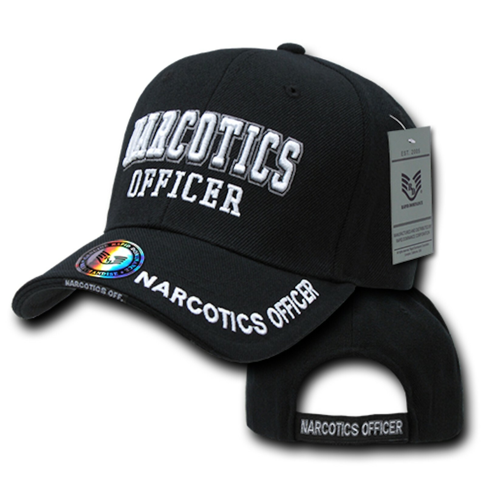 Black Narcotics Officer Narc Police Cop Embroidered Black Narcotics Officer Narc Police Cop Embroidered