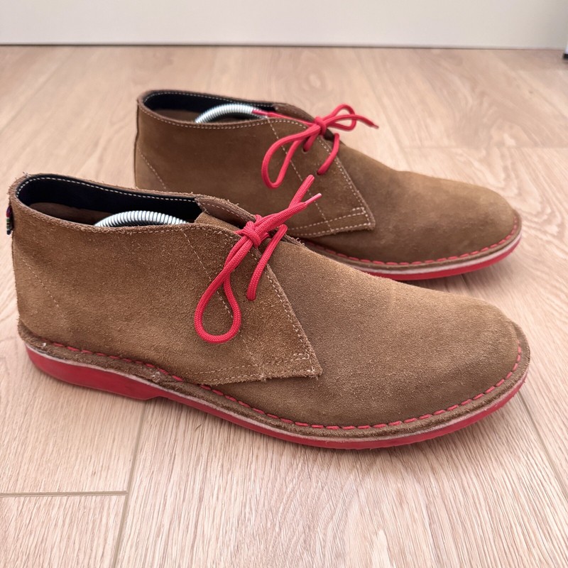 Veldskoen Sz 13 Mens Lace Up Chukka Boots Suede Brown Red  display picture 2