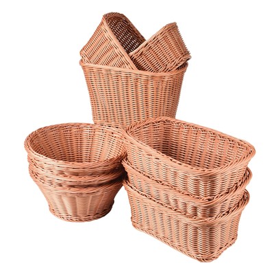 Plastic Woven Multipurpose Storage Baskets Decorative for Home Toy and Office