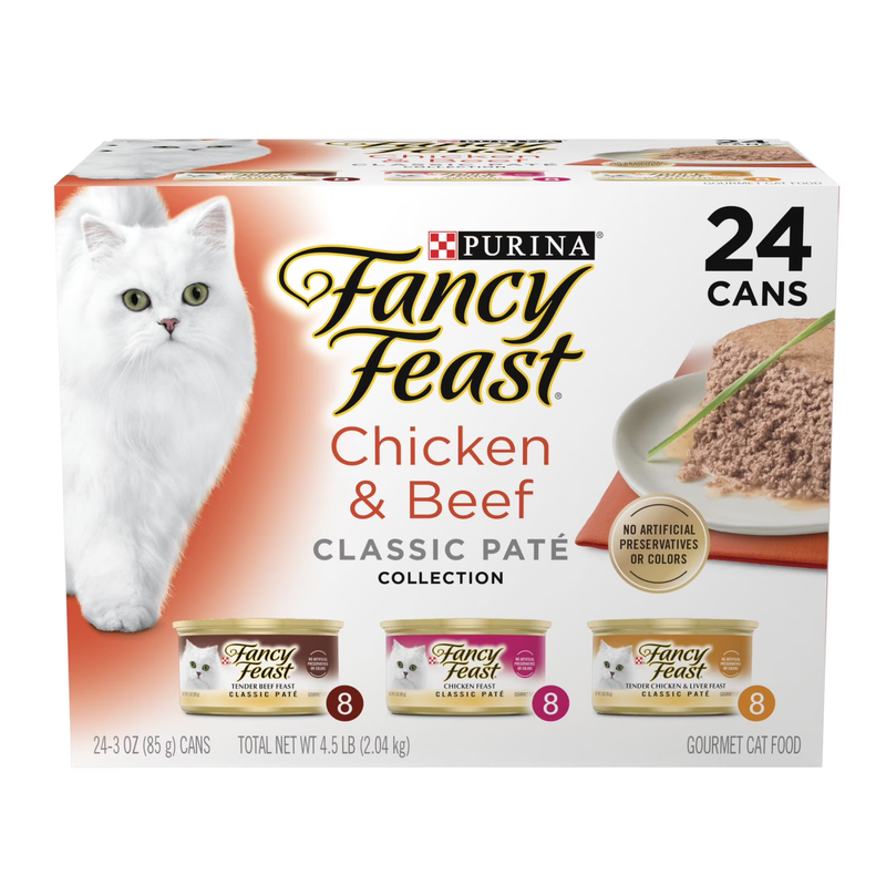 Purina  Classic Pate Kitten Food, Wet Cat Food, Chicken & Beef, 3 Oz