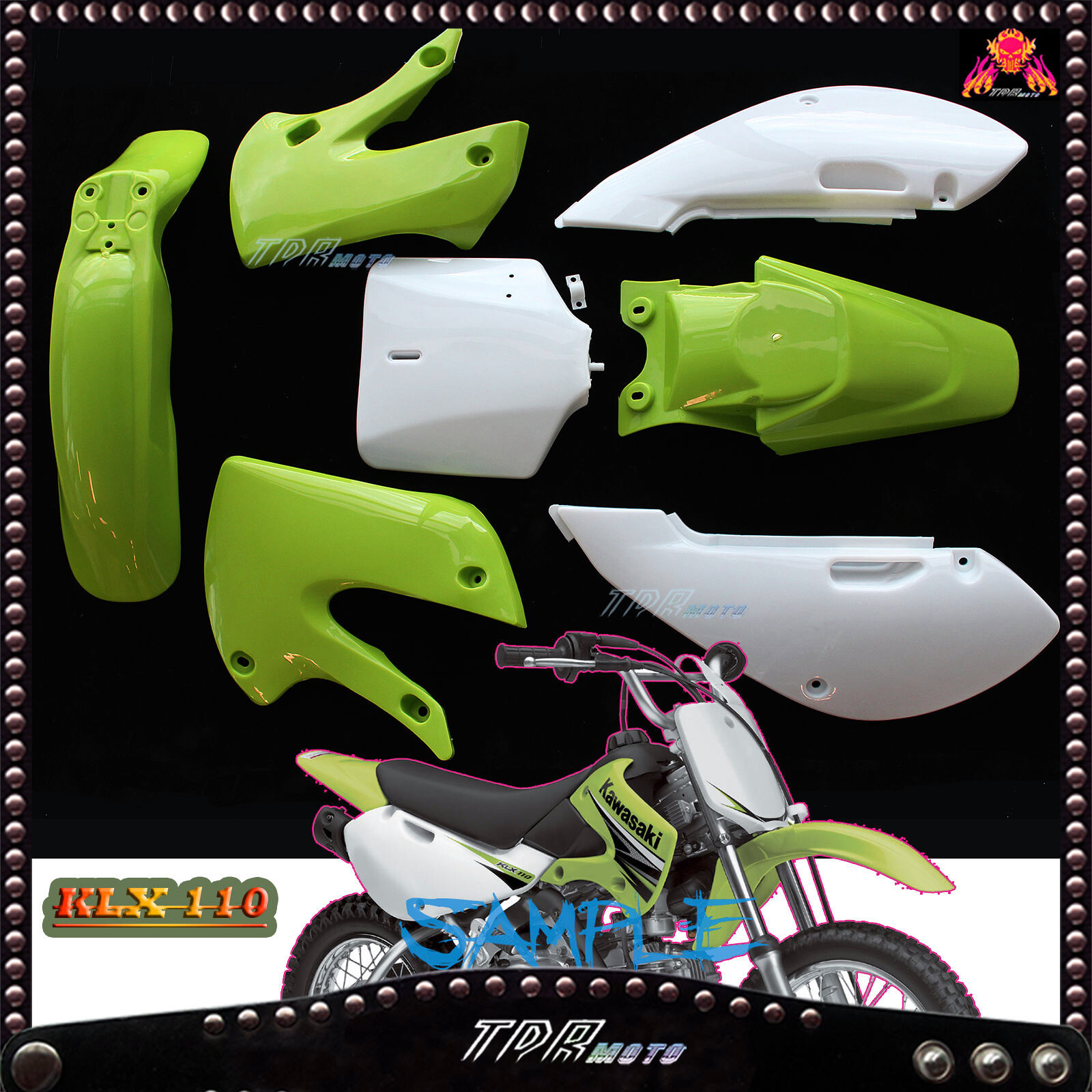 Green KLX 110 PLASTICS KIT 125/140/150/160/200CC PIT BIKE FOR ATOMIK PITPRO eBay