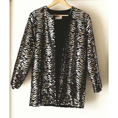 Stunning iconic vintage silver sequin glam party jacket by Lilli Ann Rothschild